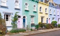 Wingate Road terreced Houses painted colorful.