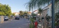 Wingate street in Hashmura residence in Zichron Yaakov, Israel, today, summertime Royalty Free Stock Photo