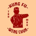 wingchun logo vector for t-shirt or printing product