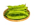 Winged bean on white background with clippingpath