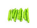 Winged beans on white background isolate. Vegetables to eat with chili paste. Green vegetables Royalty Free Stock Photo