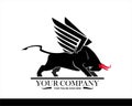 Winged bull logo