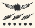 Winged crest Royalty Free Stock Photo