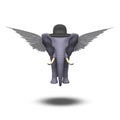 Winged Elephant Royalty Free Stock Photo