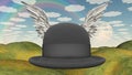 Winged Hat in landscape