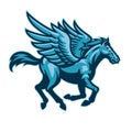 Winged Horse Pegasus Mascot logo