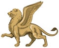 Winged Lion Royalty Free Stock Photo