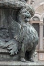 Winged Lion on Lamppost in San Marcos - St Marks Square; Venice Royalty Free Stock Photo