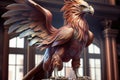 Winged Lion - a legendary beast - Generative AI