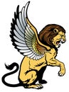 Winged lion Royalty Free Stock Photo