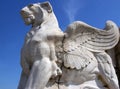 Winged lion sculpture. Royalty Free Stock Photo