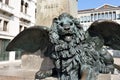 Winged Lion sculpture Royalty Free Stock Photo