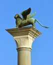 Winged lion sculpture in Venice Royalty Free Stock Photo