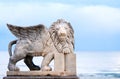 Winged lion statue Royalty Free Stock Photo