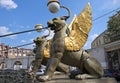 Winged lions at Bank Bridge in Saint-Petersburg
