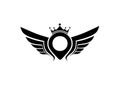 winged location king logo design