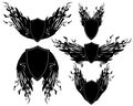 Winged shields set