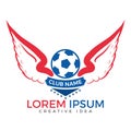 Football club emblem or soccer sport team logo design.