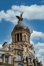 Winged Statue on Dome in Barcelona