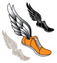 Winged Track Shoe Royalty Free Stock Photo