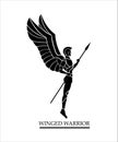 Winged warrior with the spear Royalty Free Stock Photo