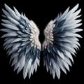 wings angel isolated white red background angels - ai generated Royalty Free Stock Photo