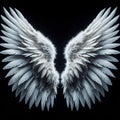 wings angel isolated white red background angels - ai generated Royalty Free Stock Photo