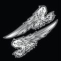 Wings Bird feather Tattoo Hawk Angel Wings Vector