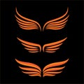 Wings bird set Royalty Free Stock Photo