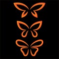 Wings butterfly set Royalty Free Stock Photo