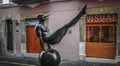 Wings of the City by Jorge MarÃÂ­n, Sculpture Exhibit in the streets of Campeche, Campeche, Mexico Royalty Free Stock Photo