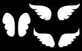 Wings collection vector illustration set icon isolated on black background Royalty Free Stock Photo