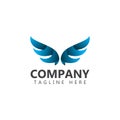 Wings Company Logo Vector Template Design Illustration