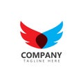 Wings Company Logo Vector Template Design Illustration