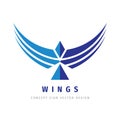 Wings concept business logo. Eagle creative sign. Abstract bird symbol. Vector illustration. Royalty Free Stock Photo