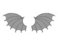 Wings demon isolated. Wing devil. Winged bat or gargoyle