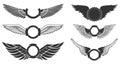 Wings emblems Royalty Free Stock Photo