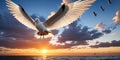 On The Wings Of Freedom - Birds Flying And Broken Chains Royalty Free Stock Photo