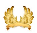Wings golden emblem