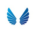 Wings heraldic symbol. Heraldic Coat of Arms decorative logo iso