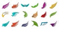 Wings icon set, color outline style Royalty Free Stock Photo