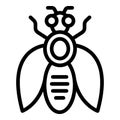 Wings insect icon outline vector. Tsetse fly