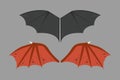 Wings isolated bat black animalwildlife fly halloween mammal vampire flight and natural hawk life peace design element