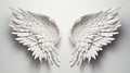 Wings isolated on black white  background, Generate AI Royalty Free Stock Photo