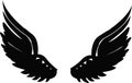 Wings jpg image with svg vector cut file for cricut and silhouette