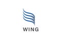 Wings Logo abstract design vector template Wings Logo. Aircraft Wings Logo icon Royalty Free Stock Photo