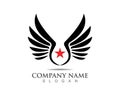 wings logo symbol for a professional designe Royalty Free Stock Photo