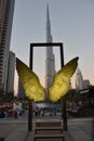 Wings of Mexico sculpture at Emaar Boulevard in Dubai, UAE