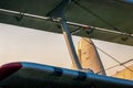 wings of an old airplane against a blue sky Royalty Free Stock Photo