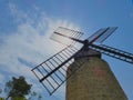 Wings ot the magnificent Tissot-Avon mill which is one of the Fontvieille windmills in the Alpilles in Provence